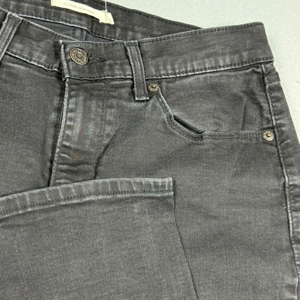 Levis Classic Bootcut Jeans Black Stretch Denim Mid Rise Womens 10M W30 L32